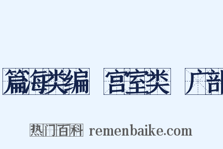 篇海类编‧宫室类‧广部是什么意思的图片